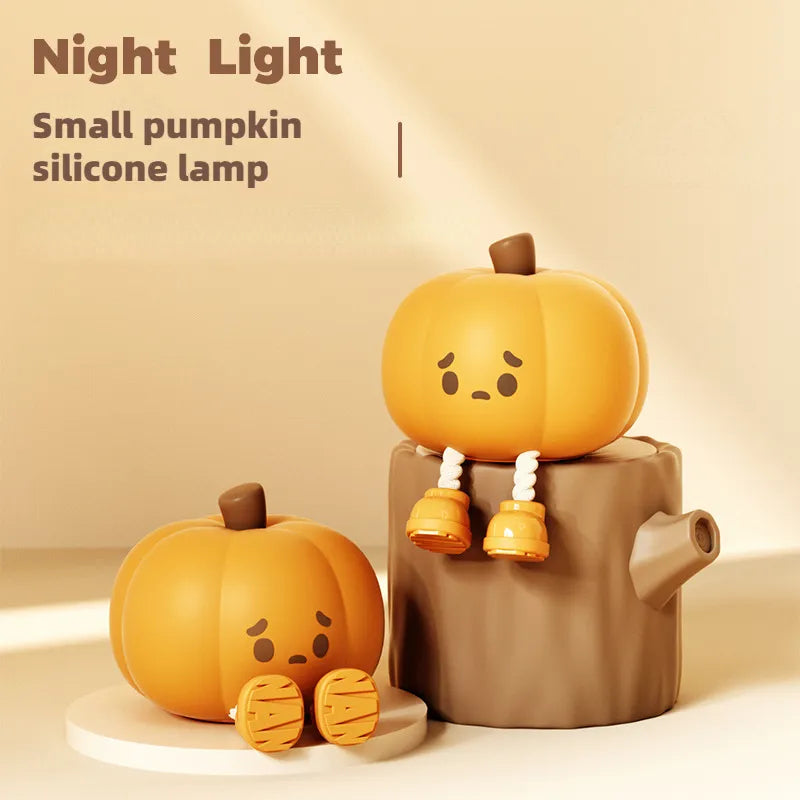 CozyGlow Pumpkin Night Light with Dimmable LED Lamp